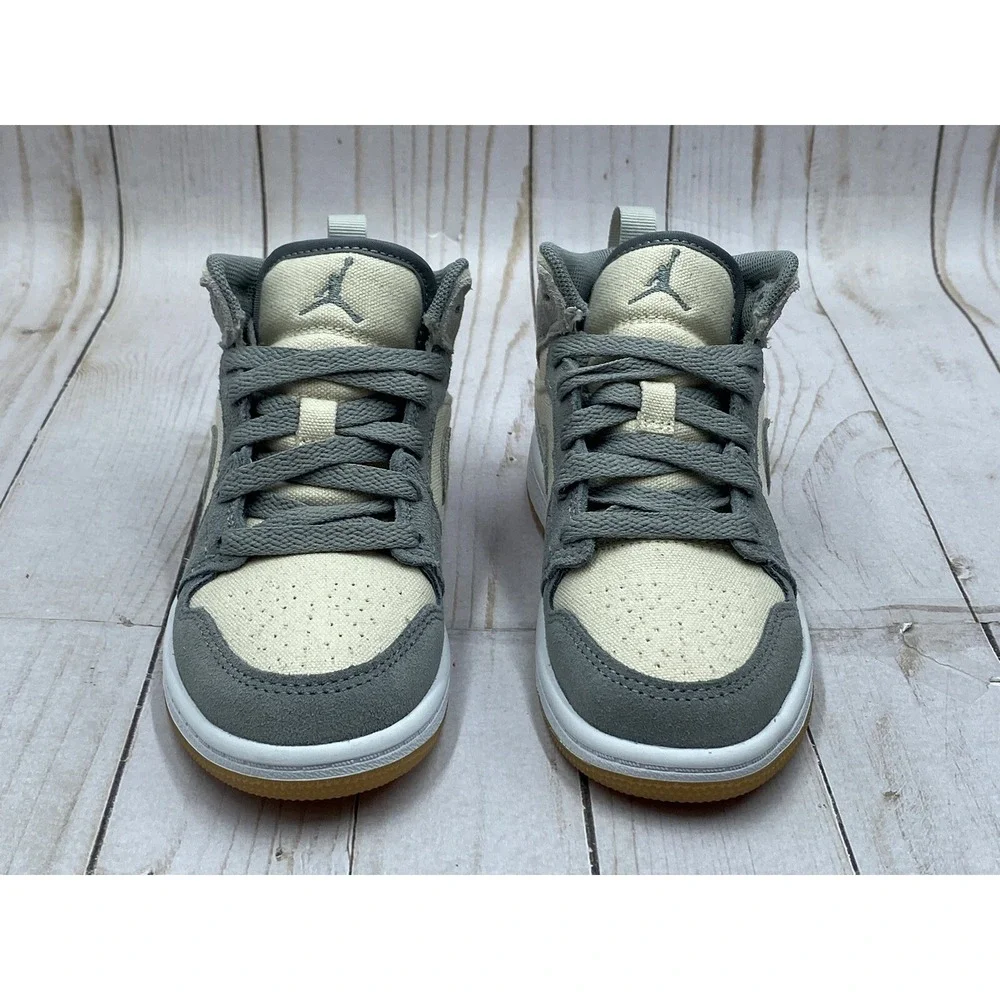 Nike Air Jordan 1 Mid SE PS Coconut‎ Milk Particle Grey Size 11C DN4345‑100